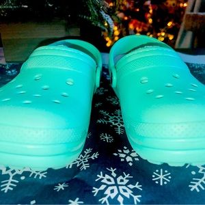 Mint Green w/ fur lining Children's Crocs